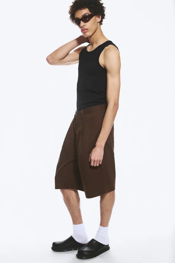 Chino-Shorts aus Baumwolle – Dunkelbraun Chino-Shorts aus Baumwolle – Dunkelbraun
