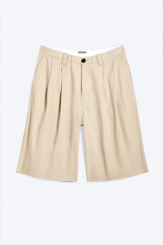 Chino-Shorts aus Baumwolle – Hellstaubbeige Chino-Shorts aus Baumwolle – Hellstaubbeige