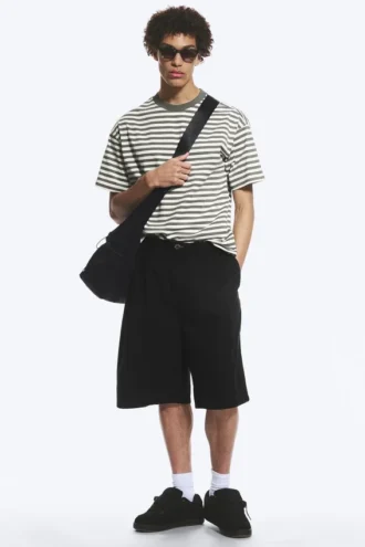 Chino-Shorts aus Baumwolle – Schwarz