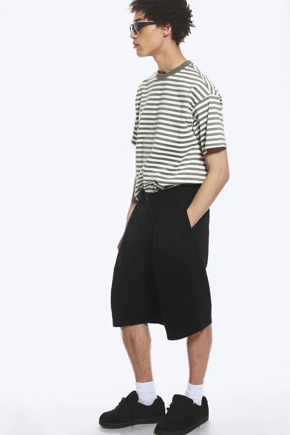 Chino-Shorts aus Baumwolle – Schwarz Chino-Shorts aus Baumwolle – Schwarz