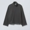 Cora Oversized-Fleece-Sweatshirt – Dunkelgrau Cora Oversized-Fleece-Sweatshirt – Dunkelgrau