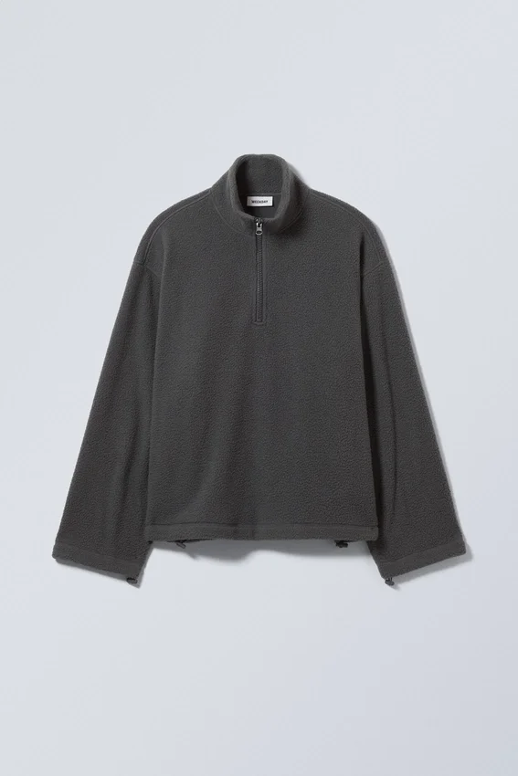 Cora Oversized-Fleece-Sweatshirt – Dunkelgrau Cora Oversized-Fleece-Sweatshirt – Dunkelgrau