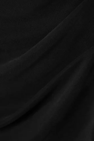 Cupro-Maxikleid mit fließendem Fall – Schwarz