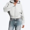 Danni Scuba Zip Kapuzenpullover – Grau meliert Danni Scuba Zip Kapuzenpullover – Grau meliert