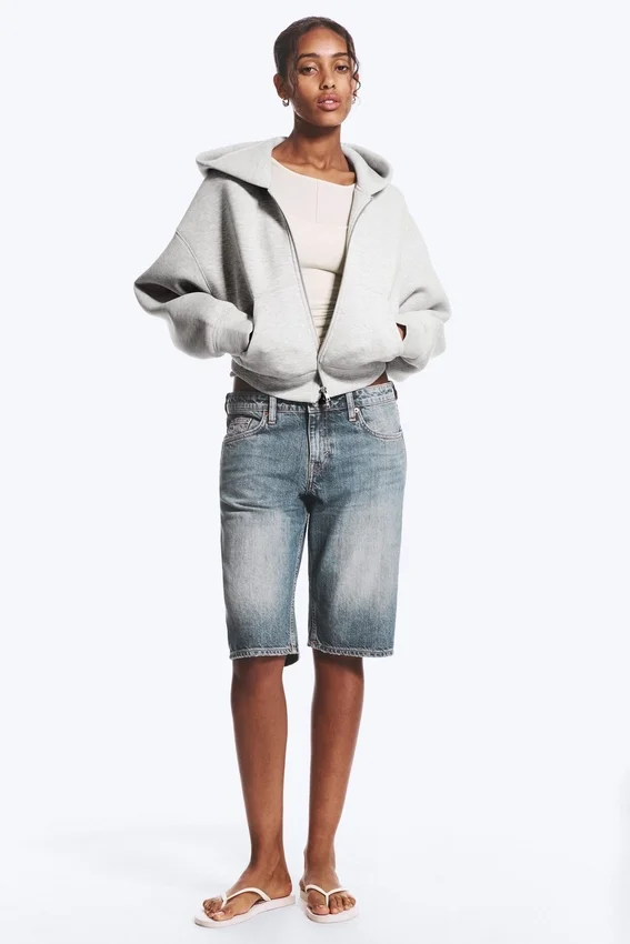 Danni Scuba Zip Kapuzenpullover – Grau meliert Danni Scuba Zip Kapuzenpullover – Grau meliert