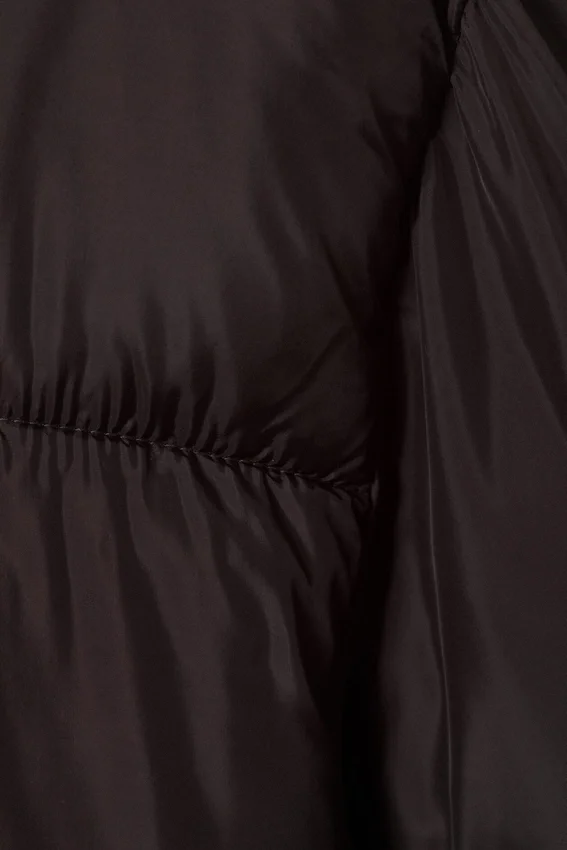 Daunenjacke mit Kragen – Dunkelbraun Daunenjacke mit Kragen – Dunkelbraun