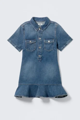 Denim-Tunika-Mini-Kleid – Sunset Blue – Dunkelblau