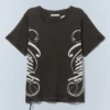 Distressed-Print-T-Shirt – gewaschenes Schwarz | Cheap Monday GB Distressed-Print-T-Shirt – gewaschenes Schwarz | Cheap Monday GB