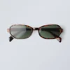 Dünne Sonnenbrille mit ovalem Rahmen – Schildpattmuster Dünne Sonnenbrille mit ovalem Rahmen – Schildpattmuster