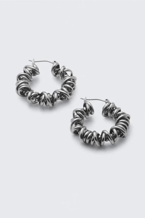 Draht-Ohrringe – Silber Draht-Ohrringe – Silber