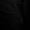 Drapiertes, asymmetrisches Oberteil aus Samt-Mesh – Schwarz Drapiertes, asymmetrisches Oberteil aus Samt-Mesh – Schwarz