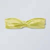 Drapiertes Bandeau-Bikini-Oberteil – Glänzendes Gelb