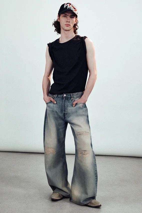 Drift Low Rise Loose Barrel Jeans – Mittelblau – Mittelblau Drift Low Rise Loose Barrel Jeans – Mittelblau – Mittelblau