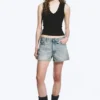 Duchess Low Rise Distressed Mini-Jeansshorts – Port Blue – Hellblau Duchess Low Rise Distressed Mini-Jeansshorts – Port Blue – Hellblau