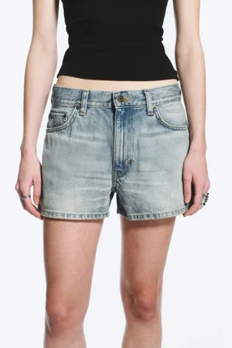 Duchess Low Rise Distressed Mini-Jeansshorts – Port Blue – Hellblau Duchess Low Rise Distressed Mini-Jeansshorts – Port Blue – Hellblau