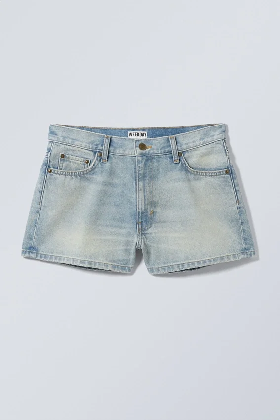 Duchess Low Rise Distressed Mini-Jeansshorts – Port Blue – Hellblau Duchess Low Rise Distressed Mini-Jeansshorts – Port Blue – Hellblau