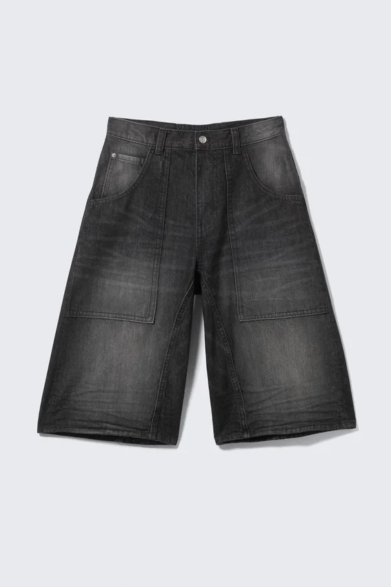 Dunno Unisex Loose Fit Carpenter Jorts – Black Web – Schwarz | Cheap Monday GB Dunno Unisex Loose Fit Carpenter Jorts – Black Web – Schwarz | Cheap Monday GB