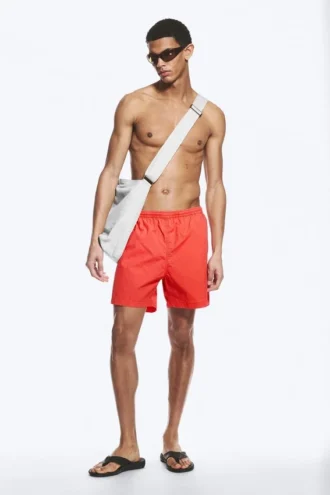 Ed Bleached Badeshorts – Rot