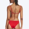 Einfarbige Bikinihose – Leuchtend rot