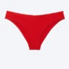 Einfarbige Bikinihose – Leuchtend rot