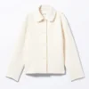 Einreihige Jacke aus Wollmischung – Off-White Einreihige Jacke aus Wollmischung – Off-White