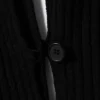 Eng anliegende Strickjacke mit V-Ausschnitt – Schwarz Eng anliegende Strickjacke mit V-Ausschnitt – Schwarz