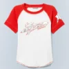 Eng anliegendes, bedrucktes Kurzarm-Mini-T-Shirt – Off-White & Rot | Cheap Monday Gb Eng anliegendes, bedrucktes Kurzarm-Mini-T-Shirt – Off-White & Rot | Cheap Monday Gb