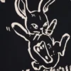 Enges Mini-T-Shirt mit Print – Schwarz – Bunny Enges Mini-T-Shirt mit Print – Schwarz – Bunny