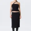 Faustina C Mid Rise Side-Buckle Pencil Rock – Schwarz Faustina C Mid Rise Side-Buckle Pencil Rock – Schwarz