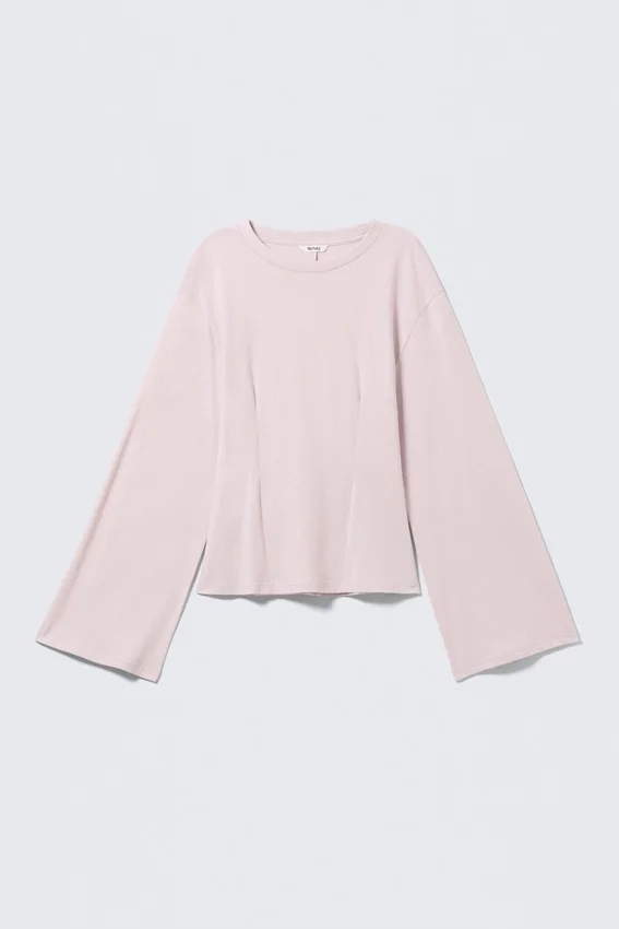 Figurbetontes Langarmshirt – Hellrosa Figurbetontes Langarmshirt – Hellrosa