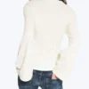 Figurbetontes Langarmshirt – Staubweiß Figurbetontes Langarmshirt – Staubweiß