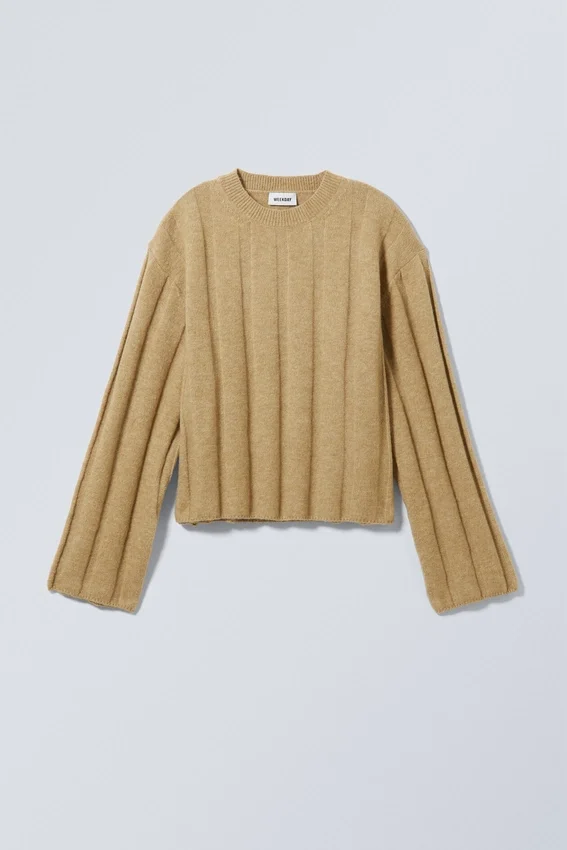 Fiona-Ripppullover – Beige Fiona-Ripppullover – Beige