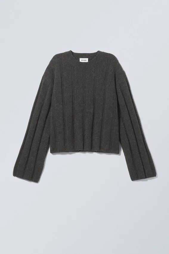 Fiona-Ripppullover – Dunkelgrau Fiona-Ripppullover – Dunkelgrau
