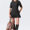 Fit-and-Flare-Mini-Kleid – Dunkelgrau Fit-and-Flare-Mini-Kleid – Dunkelgrau