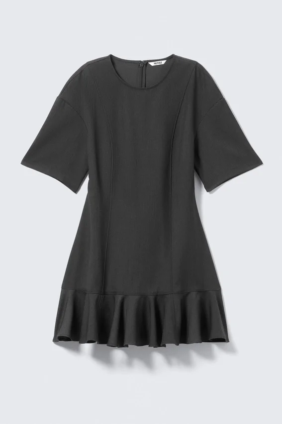 Fit-and-Flare-Mini-Kleid – Dunkelgrau Fit-and-Flare-Mini-Kleid – Dunkelgrau