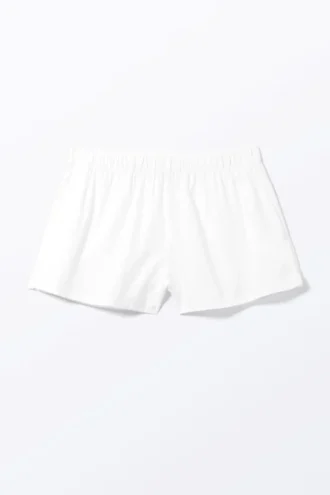 Flanell-Boxershorts – Weiß