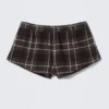 Flanell-Pyjama-Boxershorts – Braun kariert Flanell-Pyjama-Boxershorts – Braun kariert