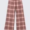 Flanell-Pyjama-Hose – rosa-braun kariert Flanell-Pyjama-Hose – rosa-braun kariert