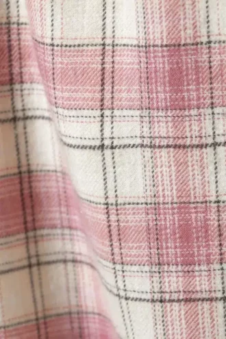 Flanell-Pyjama-Hose – rosa-weiß kariert