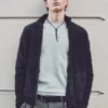 Flauschige Strickjacke mit Reißverschluss – Schwarz Flauschige Strickjacke mit Reißverschluss – Schwarz
