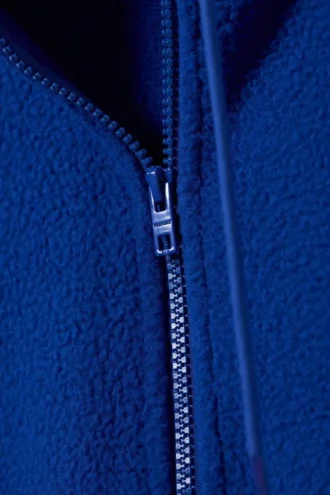 Fleece-Kapuzenpullover mit halbem Reißverschluss – Hellblau
