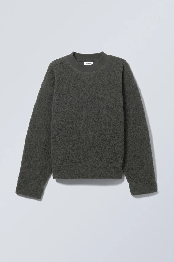 Fleece-Sweatshirt – Dunkelgrau Fleece-Sweatshirt – Dunkelgrau