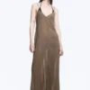 Fließendes Maxikleid – Braun Fließendes Maxikleid – Braun
