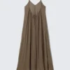 Fließendes Maxikleid – Braun Fließendes Maxikleid – Braun
