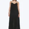 Fließendes Maxikleid – Schwarz Fließendes Maxikleid – Schwarz