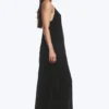 Fließendes Maxikleid – Schwarz Fließendes Maxikleid – Schwarz