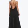 Fließendes Maxikleid – Schwarz Fließendes Maxikleid – Schwarz