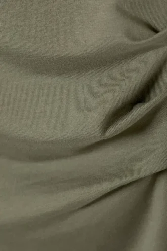 Fließendes Minikleid – Staubiges Khaki-Grün