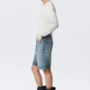 Galaxy Mid Rise Loose Denim Shorts – Blue Horses – Mittelblau Galaxy Mid Rise Loose Denim Shorts – Blue Horses – Mittelblau