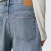 Galaxy Mid Rise Loose Denim Shorts – Blue Horses – Mittelblau Galaxy Mid Rise Loose Denim Shorts – Blue Horses – Mittelblau